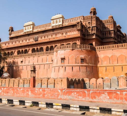 Bikaner, India. Beautiful architecture of Junagarh fort.
