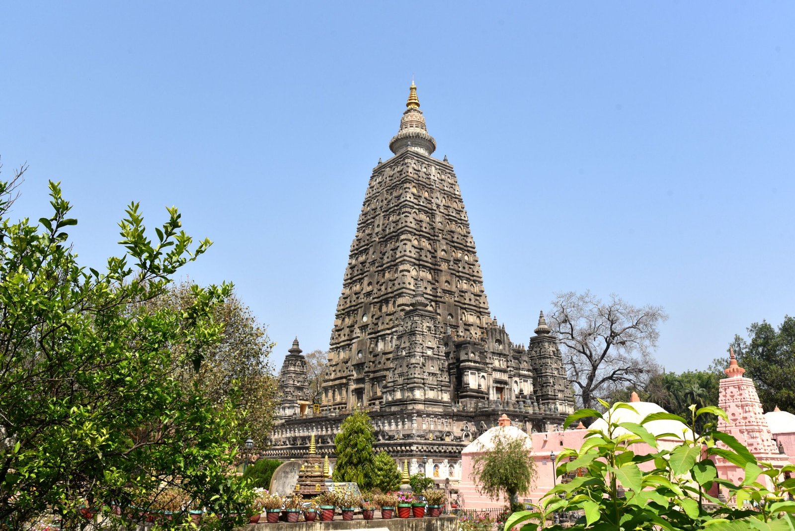 Le temple de la Mahabodhi à Bodh Gaya